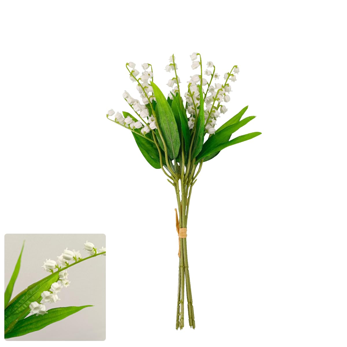 HASTHIP 6 Bundles Artificial Flowers, Lily of The Valley Flowers Plant Faux While Flowers Wind Chime Orchid Holding Bouquet Outdoor Bridal Wedding Bouquet for Home Garden Party Decoration HASTHIP 6 Bundles Artificial Flowers, Lily of The Valley Flowers Plant Faux While Flowers Wind Chime Orchid Holding Bouquet Outdoor Bridal Wedding Bouquet for Home Garden Party Decoration